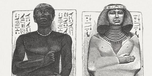 Le statue del principe Rahotep e di Nofret 