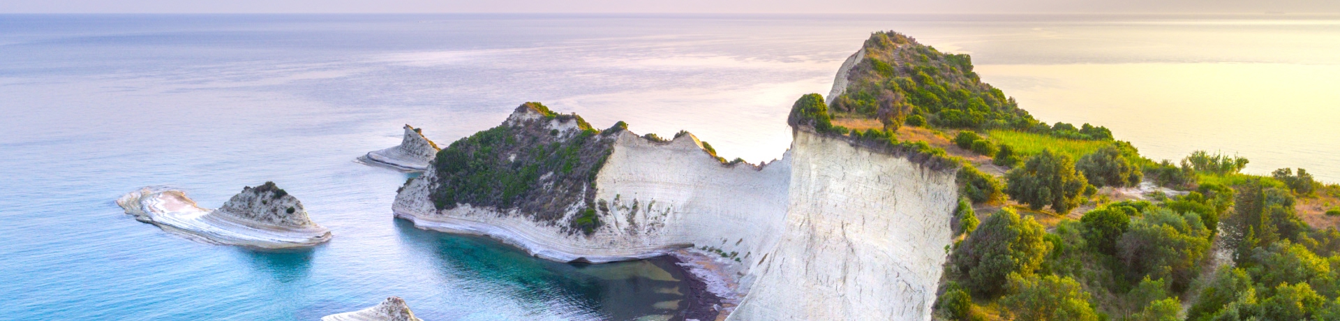 Splendida vista di Capo Drastis nell'isola di Corfù in Grecia
