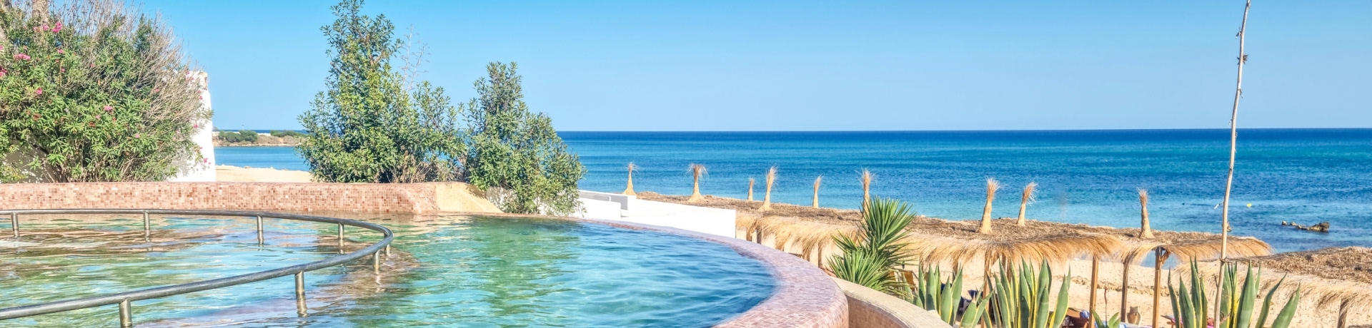 Vista sulla spiaggia di Hammamet in Tunisia