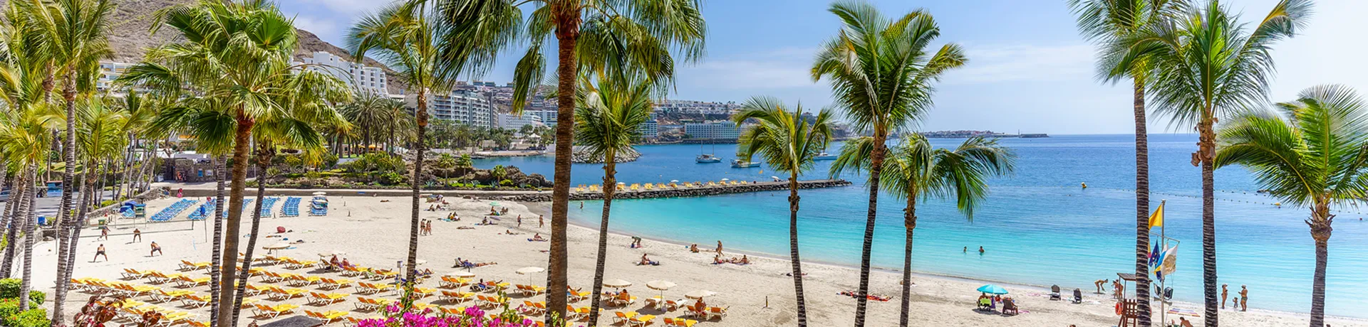 Paesaggio con la spiaggia di Anfi, Gran Canaria