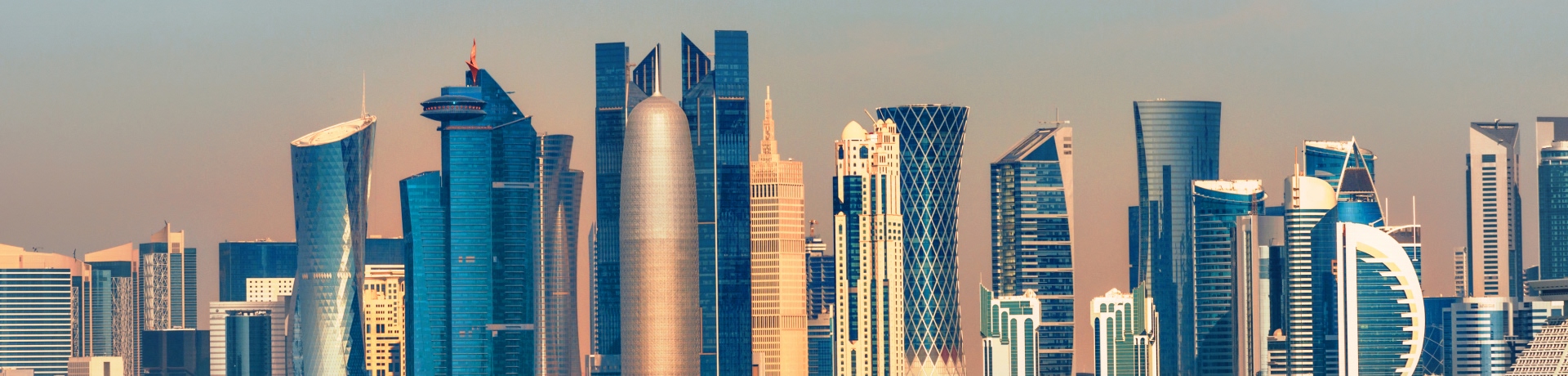 Panorama dello skyline Doha - capitale del Qatar