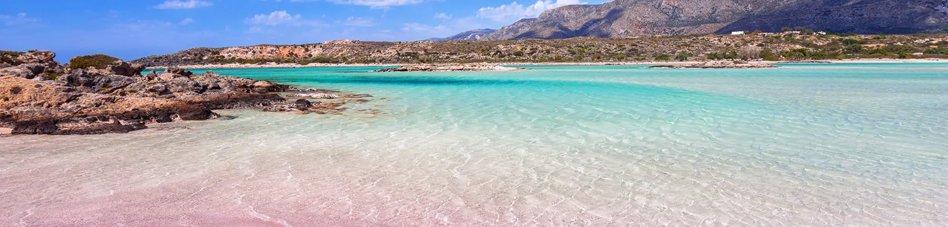 Spiaggia di Elafonissi con sabbia rosa a Creta