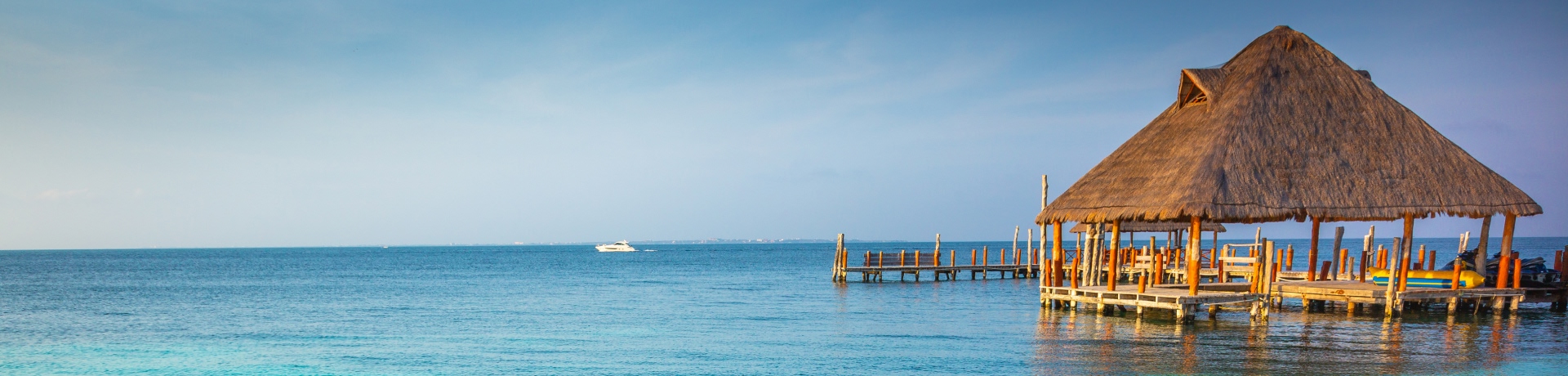 Palapa rilassante nel mare dei Caraibi - Isla Mujeres, Cancun - Messico