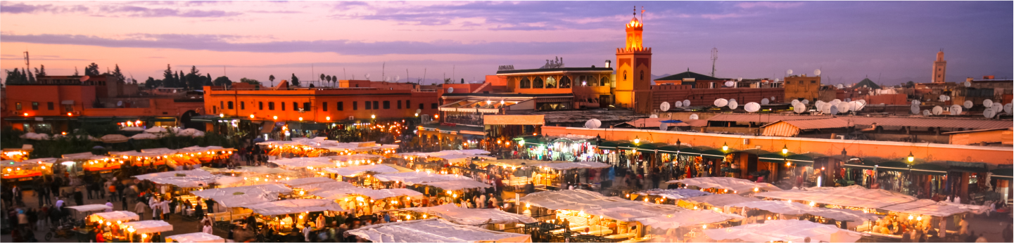 vista su piazza Jamaa el Fna, Medina Marrakech Marocco