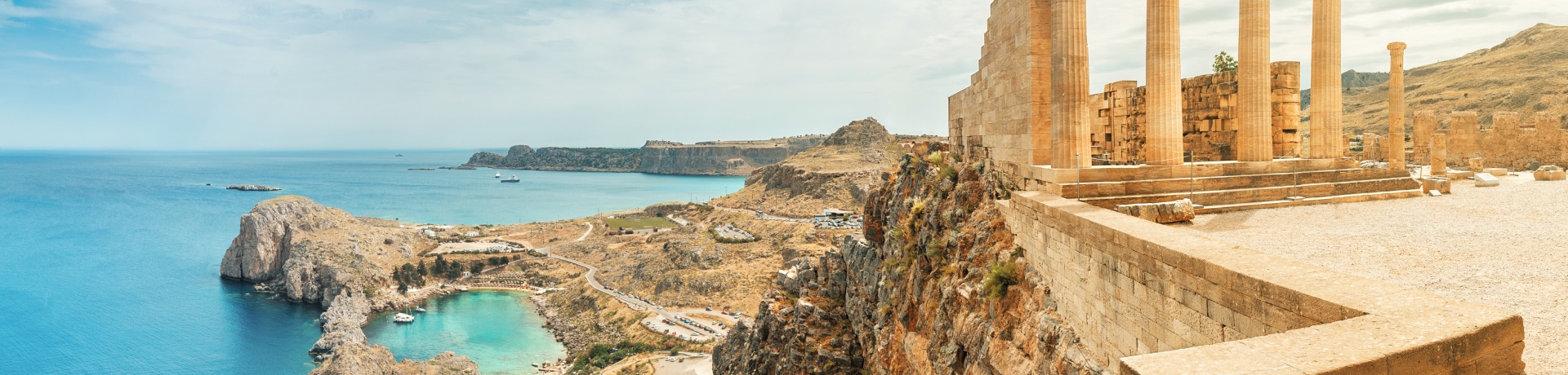 Architettura antica della Grecia. Destinazioni di viaggio dell'isola di Rodi